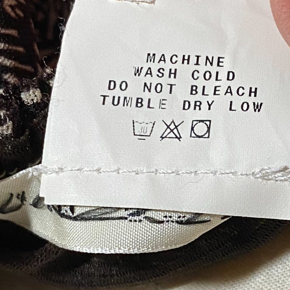 Max Studio Brown Pattern Size Small Blouson Style Blouse Top - Picture 9 of 9